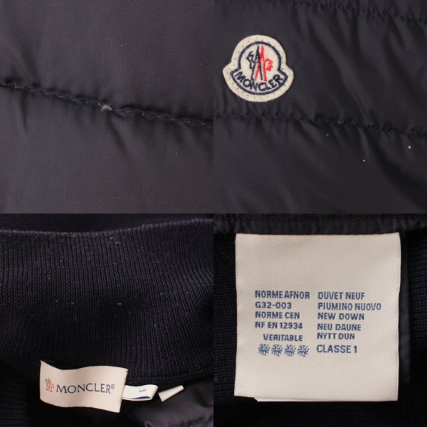 モンクレール(Moncler) maglione tricot gilet ニット切替 ダウンベスト 94132 ネイビー M 中古 通販 retro  レトロ