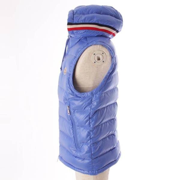 モンクレール(Moncler) メンズ LANOUX ラヌー フード付き ダウン ベスト 43330 ライトブルー 1 中古 通販 retro レトロ