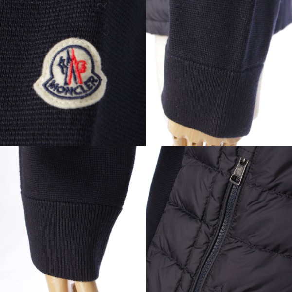 モンクレール(Moncler) 21AW CARDIGAN TRICOT ニット切替 ダウン