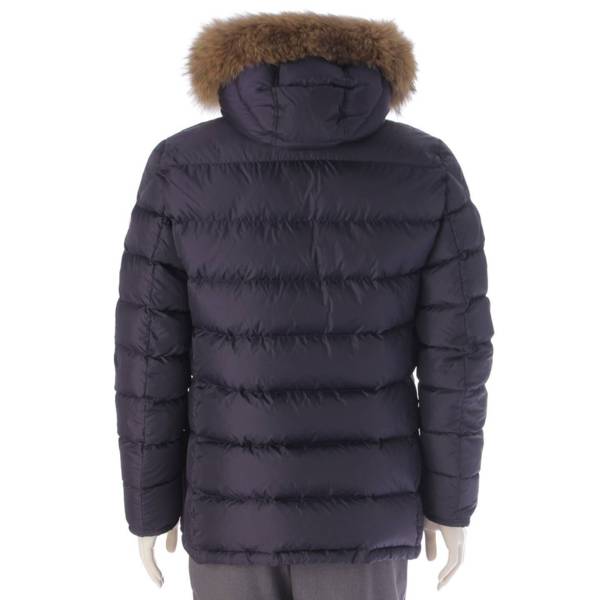 モンクレール Moncler メンズ 19年 CLVNY クラニー ファー フード ダウンジャケット ネイビー 2 中古 通販 retro レトロ