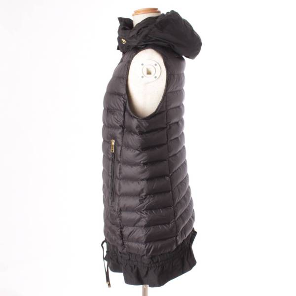 モンクレール(Moncler) LONGUESAISON フード付き フリル ジップアップ