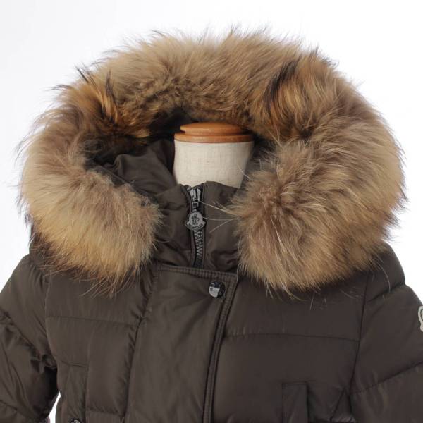 モンクレール(Moncler) KHLOE クロエ ファーフード付 ダウンコート 49884 ダークグリーン 1 中古 通販 retro レトロ