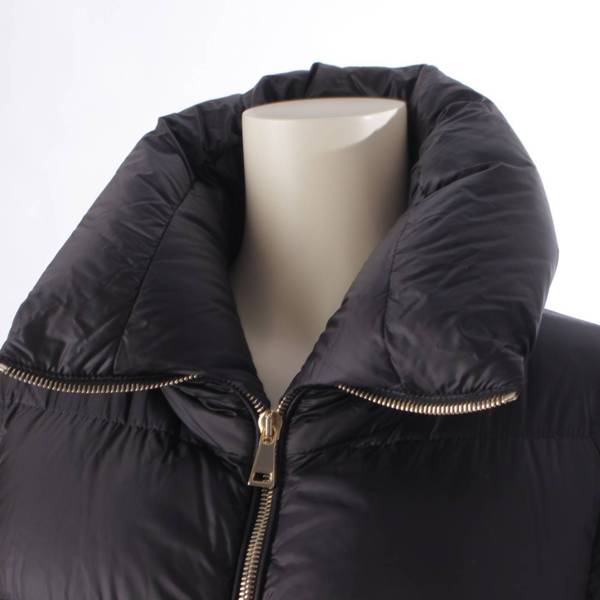 モンクレール Moncler ANET アネ スタンドネック 裾フリル ダウンジャケット アウター 46384 ブラック 00 中古 通販 retro  レトロ