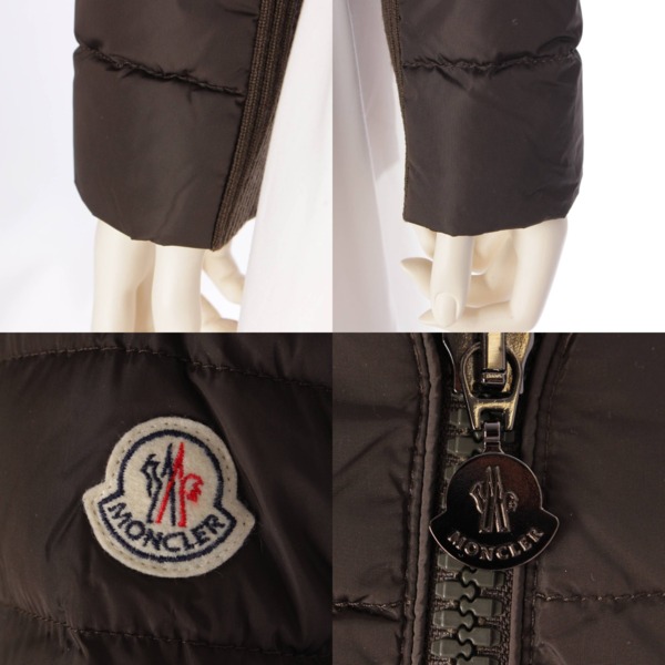 モンクレール Moncler 14年 LANGLE ラビットファー フード ダウンジャケット ブラウン 1 中古 通販 retro レトロ