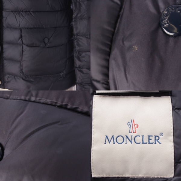 モンクレール Moncler LEANDRA ノーカラー ライトダウンジャケット 