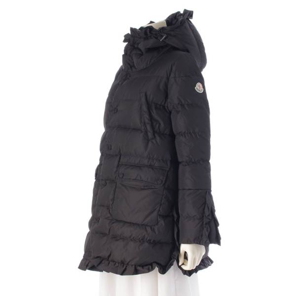 モンクレール Moncler 14年 HANDEL ハンデル フリル フード ダウンコート アウター 46926 ブラック 0 中古 通販 retro  レトロ