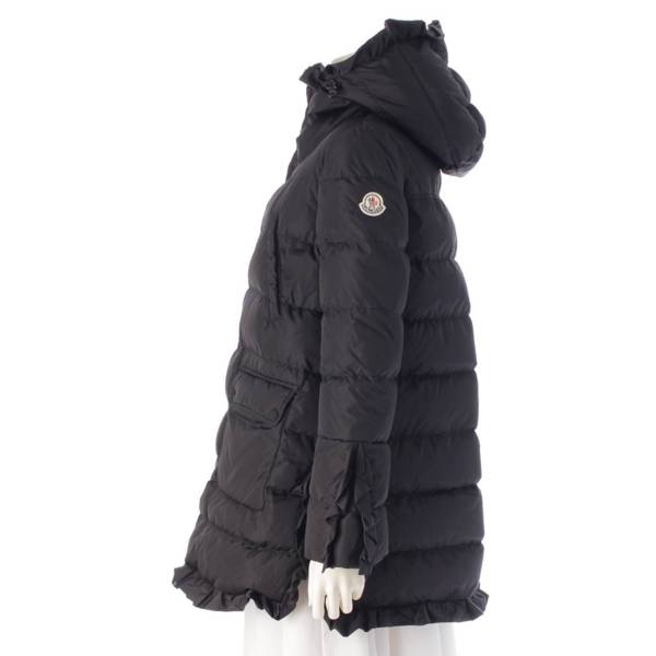 モンクレール Moncler 14年 HANDEL ハンデル フリル フード ダウンコート アウター 46926 ブラック 0 中古 通販 retro  レトロ