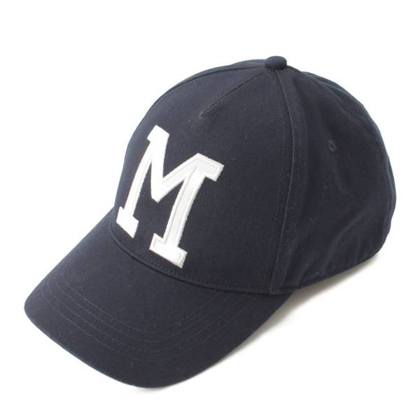 モンクレール Moncler Mロゴ ベースボール キャップ 帽子 ネイビー 