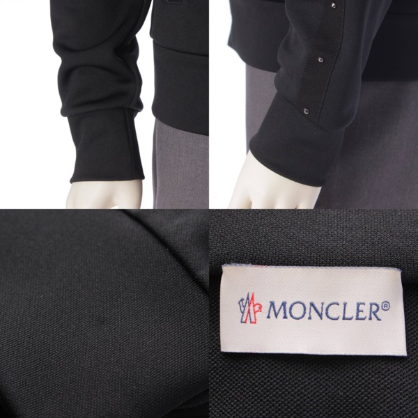 モンクレール Moncler メンズ 21年 ZIP UP CARDIGAN スタッズ トラックジャケット ブルゾン ブラック S 中古 通販  retro レトロ