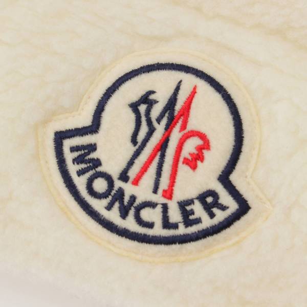 モンクレール Moncler 20年 ワッペン SCIARPA ボア マフラー ストール ホワイト 中古 通販 retro レトロ