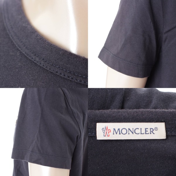 モンクレール(Moncler) メンズ ロゴワッペン付き クルーネック Tシャツ 