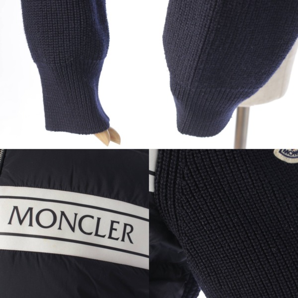 モンクレール(Moncler) メンズ 22AW ジップアップ ダウン ニット