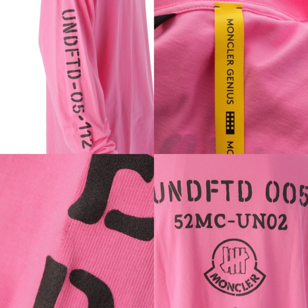 モンクレール Moncler メンズ 20AW GENIUS×UNDEFEATED MAGLIA バックロゴ ロング シャツ ピンク L 中古 通販  retro レトロ