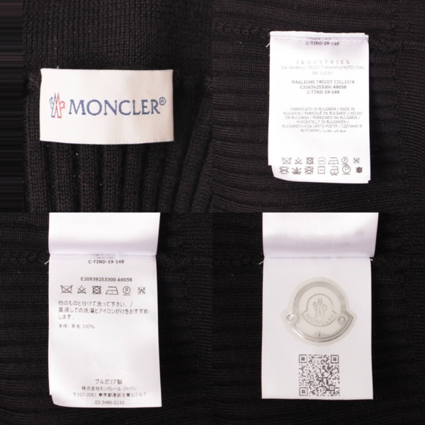 モンクレール(Moncler) 19AW ロゴ ハイネック ニット タートルネック