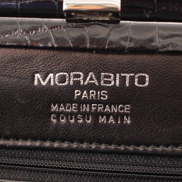 モラビト(MORABITO) ローザンヌ クロコダイル レザー ハンドバッグ