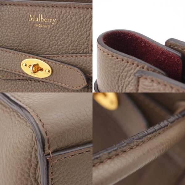 マルベリー Mulberry ミニ ジップド ベイズウォーター 2wayハンド ショルダーバック グレージュ 中古 通販 retro レトロ