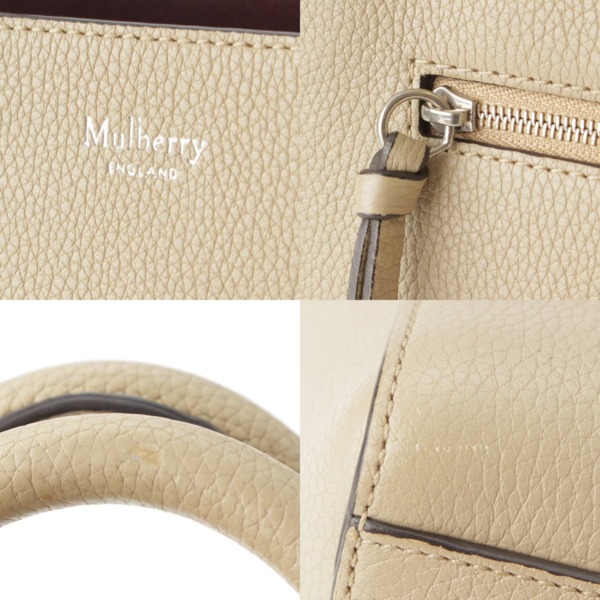 マルベリー Mulberry MAPLE 2WAY レザー ハンドバッグ トートバッグ HH4269 グレージュ 中古 通販 retro レトロ