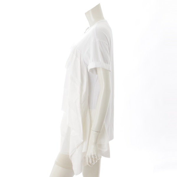 ヌメロ ヴェントゥーノ(N21) フリル カットソー Tシャツ ホワイト 36