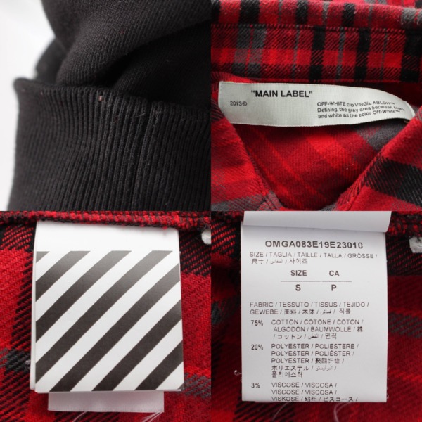 オフホワイト Off-White 19SS バックアロー スウェット ヴァージルアブロー シャツ ジャケット レッド S 中古 通販 retro レトロ