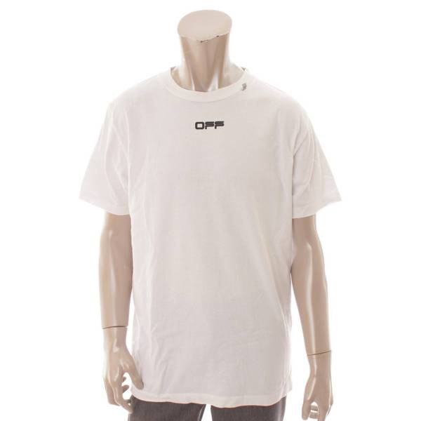 柄デザインプリントoff-whiteオーバーサイズMサイズTシャツ