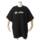 ペイント ロゴ オーバーサイズ コットン Tシャツ トップス ブラック XS