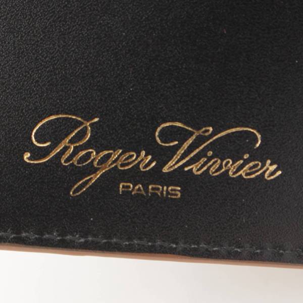 ロジェヴィヴィエ Roger Vivier スクエアバックル 二つ折り財布 ウォレット ブラウン 中古 通販 retro レトロ