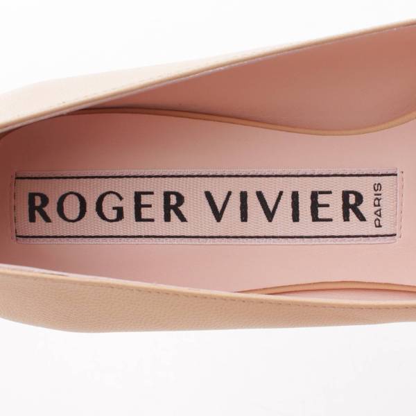 ロジェヴィヴィエ Roger Vivier スクエアバックル レザー フラット ...