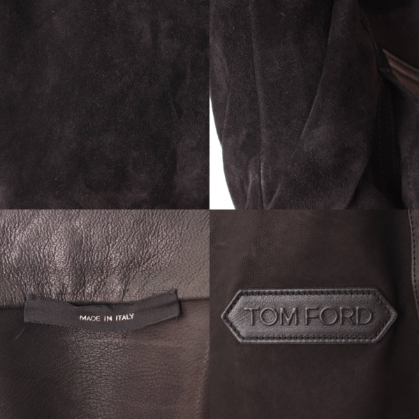 トムフォード(Tom Ford) メンズ レザー×スエード ジップアップ