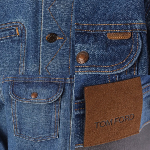 トムフォード Tom Ford メンズ 21SS コットン ロゴ デニムジャケット G 