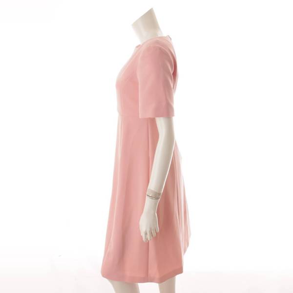 フォクシーニューヨーク アシメ プリーツドレス 38 ワンピース ピンク-