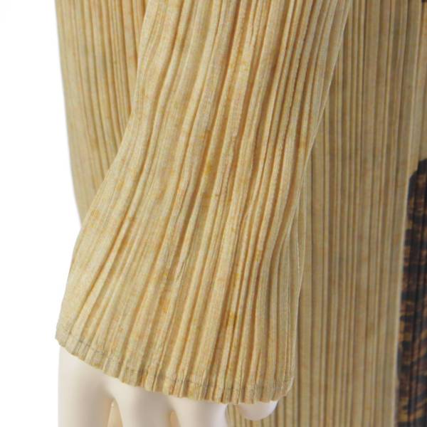 プリーツプリーズ イッセイミヤケ PLEATS PLEASE ISSEY 90's タイガー キャット シャツ スカート セットアップ ベージュ 中古  通販 retro レトロ
