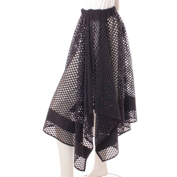 プリーツプリーズ イッセイミヤケ(PLEATS PLEASE ISSEY ) 19AW A-POC MESH メッシュ スカート PP93LG933  ブラック 3 中古 通販 retro レトロ