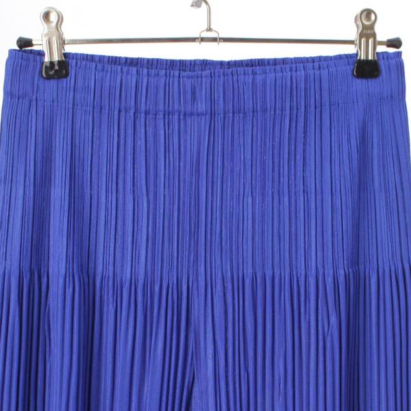 プリーツプリーズ イッセイミヤケ PLEATS PLEASE ISSEY サルエル フラッフィー ベーシック パンツ ボトムス PP13-JF421  ブルー 3 中古 通販 retro レトロ