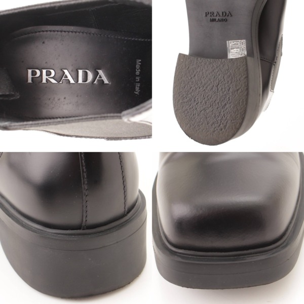 プラダ(Prada) スクエアトゥ ブラッシュド レザー チェルシーブーツ 2TG208 ブラック 8 中古 通販 retro レトロ