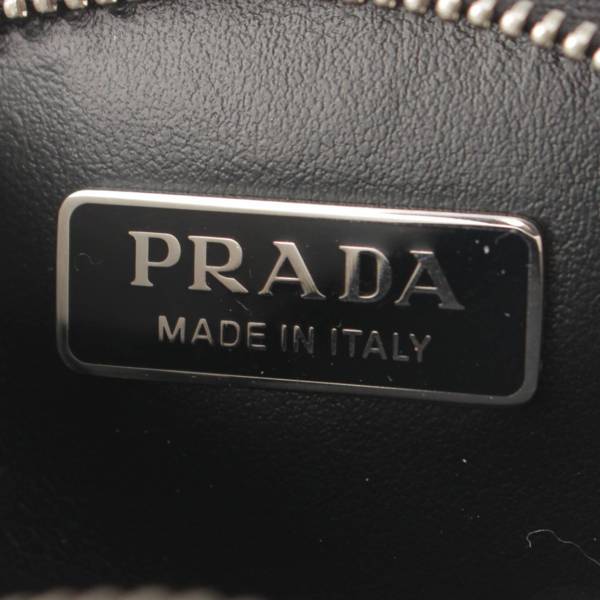 PRADA  ラウンドファスナー　レザー コインケース 1TL431 ブラック