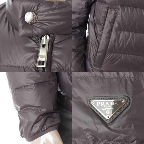 プラダ(Prada) ナイロン ジップアップ ダウンジャケット SGA462 グレー