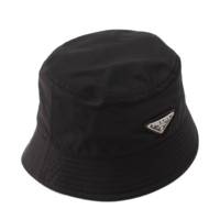 22年 メンズ 三角ロゴ ナイロン バケットハット 帽子 2HC137 ブラック L