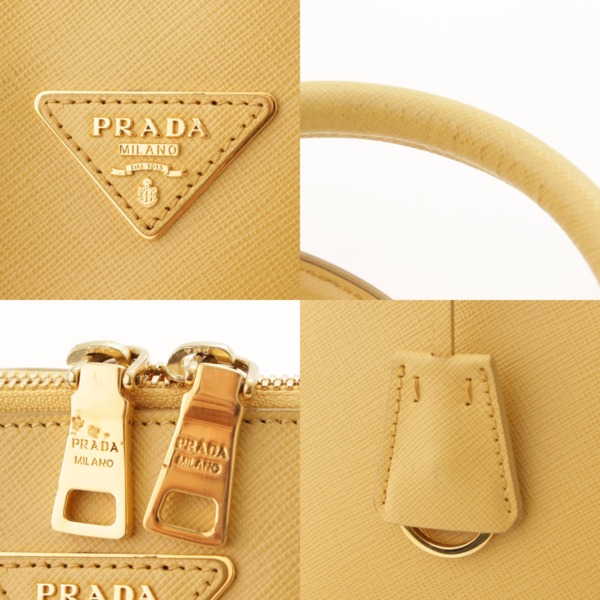 プラダ(Prada) サフィアーノルクス レザー ハンドバッグ BL0812 イエロー 中古 通販 retro レトロ