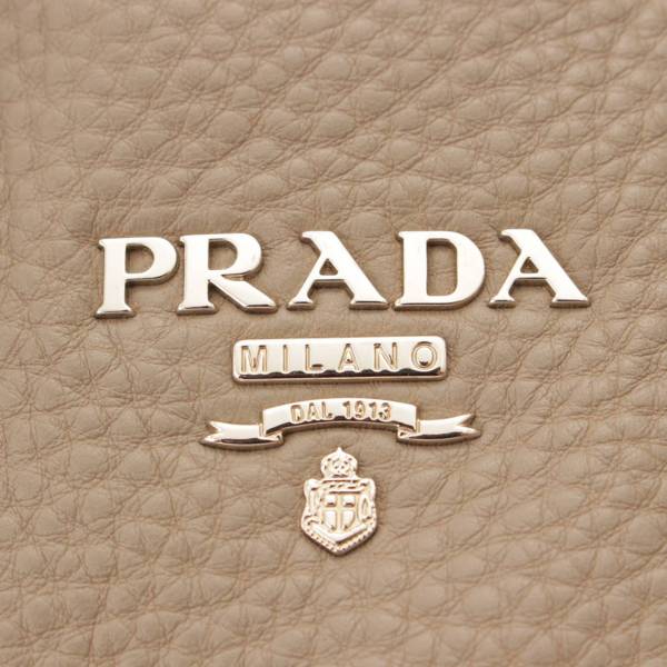 プラダ(Prada) ヴィッテロダイノ レザー ハンドバッグ ショルダーバッグ BN2419 グレージュ 中古 通販 retro レトロ