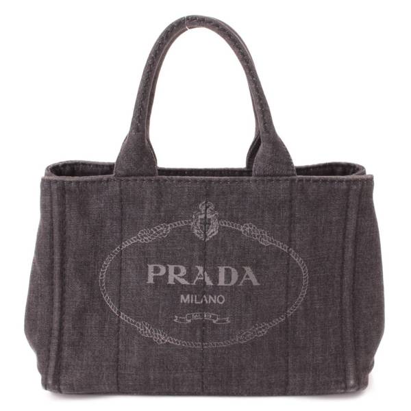 プラダ(Prada) デニム カナパ トート 2WAY ロゴ ハンドバッグ