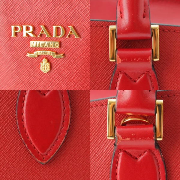 プラダ Prada サフィアーノ 2WAY ハンドバッグ 1BA164 レッド 中古 通販 retro レトロ