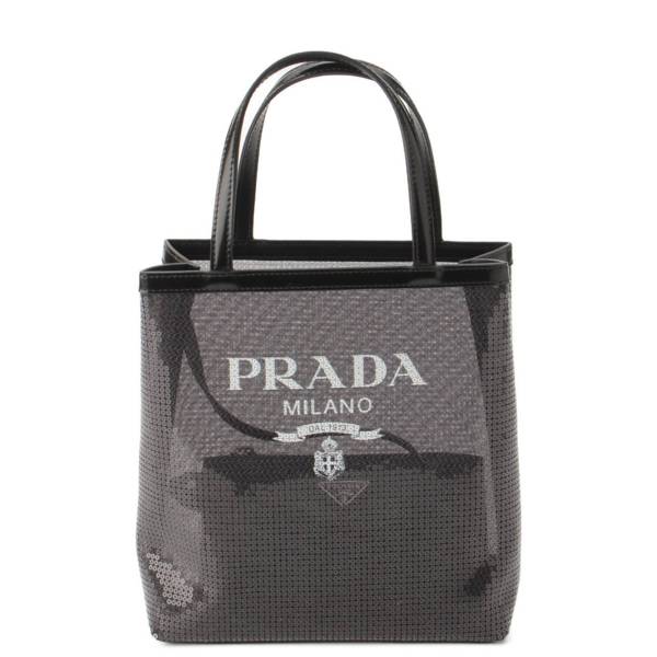 プラダ Prada スパンコール メッシュ スモール ショッピング バッグ ...