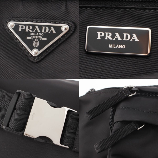 プラダ Prada トライアングル ナイロン ウエストポーチ ボディバッグ 2VL005 ブラック 中古 通販 retro レトロ