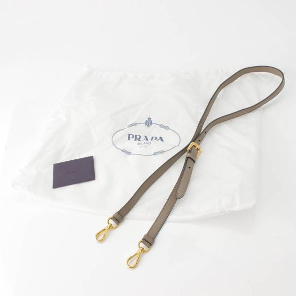 プラダ Prada ヴィッテロフェニックス レザー 2WAY ショルダーハンドバッグ 1BA058 グレー 中古 通販 retro レトロ