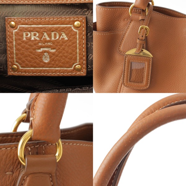 プラダ Prada ヴィッテロダイノレザー 2WAY ショルダーバッグ BN2534 ブラウン 中古 通販 retro レトロ