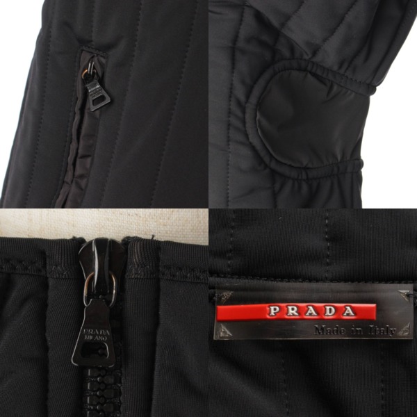 プラダ(Prada) メンズ ジップアップ ナイロン キルティング ジャケット ブルゾン ブラック S 中古 通販 retro レトロ