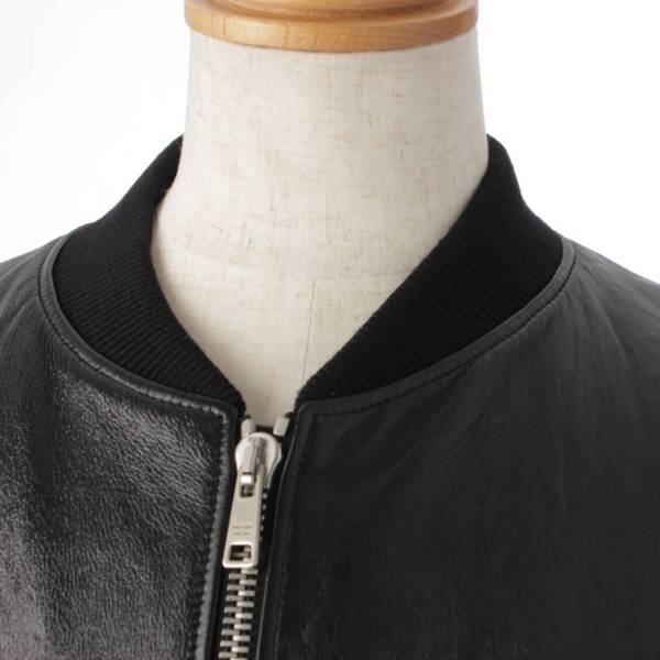 プラダ(Prada) メンズ ナッパレザー オーバーサイズ ボンバージャケット ブラック 54 中古 通販 retro レトロ