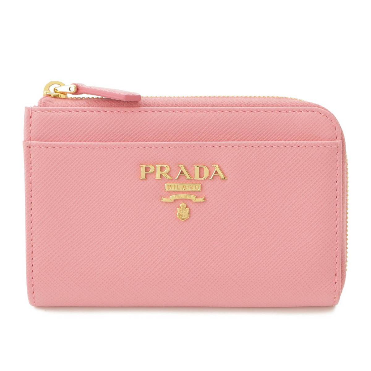 プラダ Prada サフィアーノ レザー キーケース コインケース コンパクト 1PP122 ウォレット ピンク