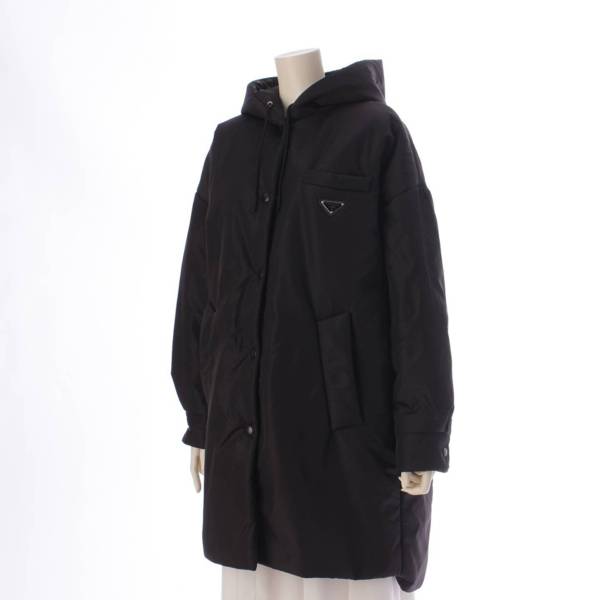 プラダ Prada オーバーサイズ ライト Re-Nylon フード レインコート 291960 ブラック 38 中古 通販 retro レトロ