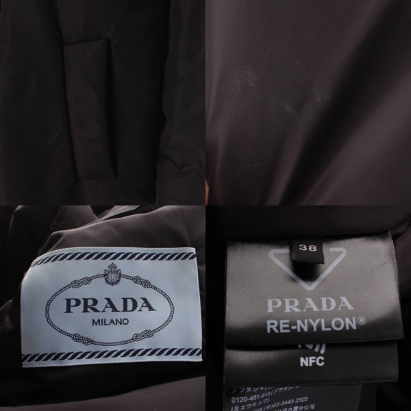 プラダ Prada オーバーサイズ ライト Re-Nylon フード レインコート 291960 ブラック 38 中古 通販 retro レトロ